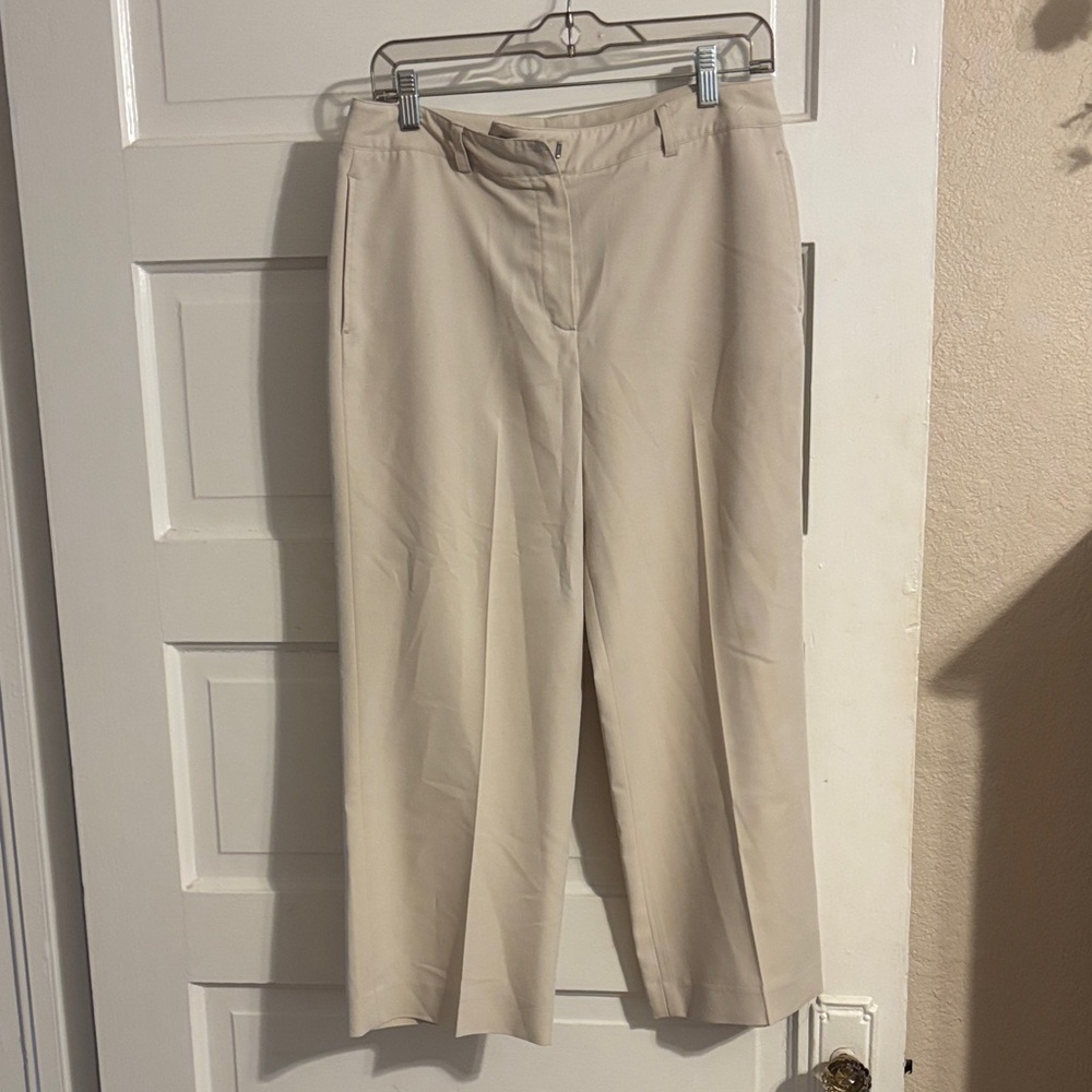 Larry Levine Cream Wide Leg Women's Pants